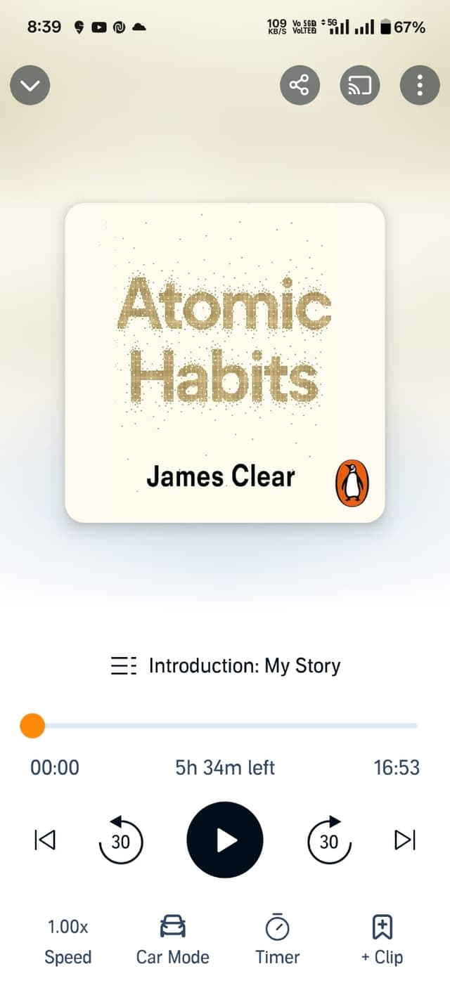 Audible mobile book details showing total duration